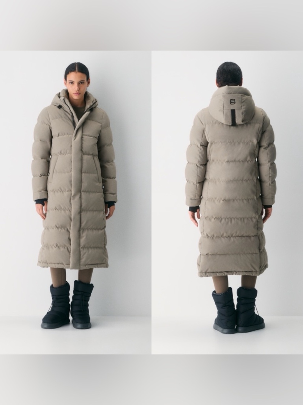 Aritzia Super Arctic Parka Long Down Puffer Modern Taupe Small EUC